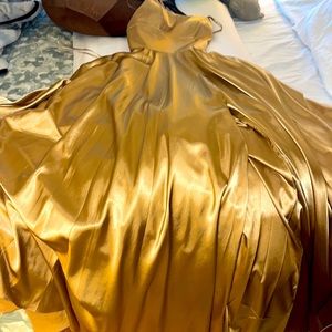 Gold prom dress